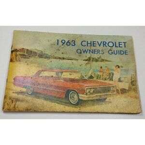 1963 Chevrolet Owners Guide Car Shop Manuals Prior To 1949 3rd Edition Vintage